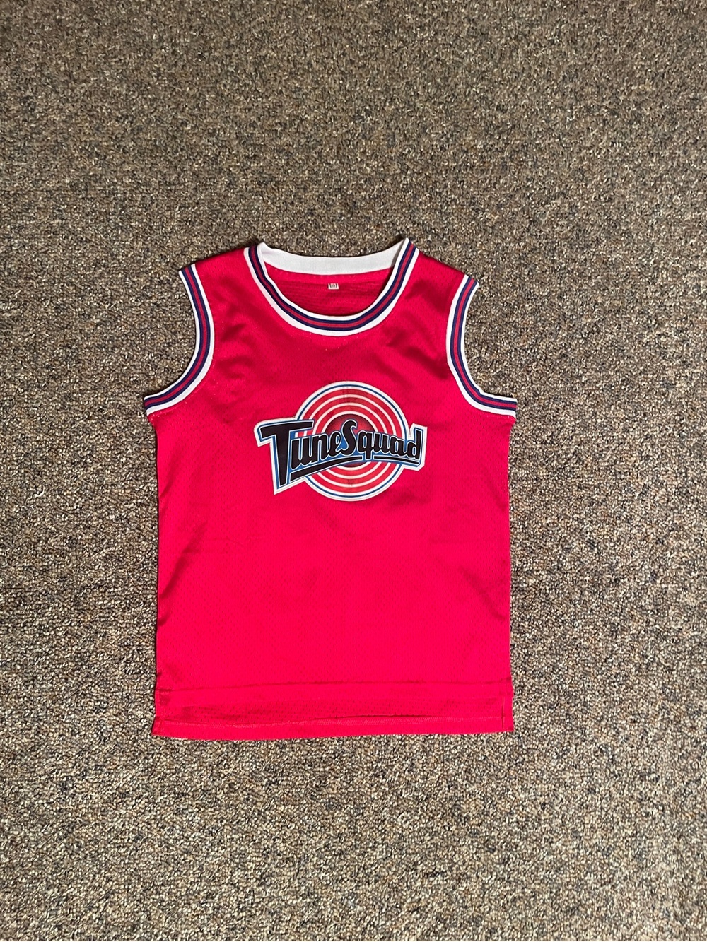 Tune Squad boys Jordan basketball Red Jersey Sz small